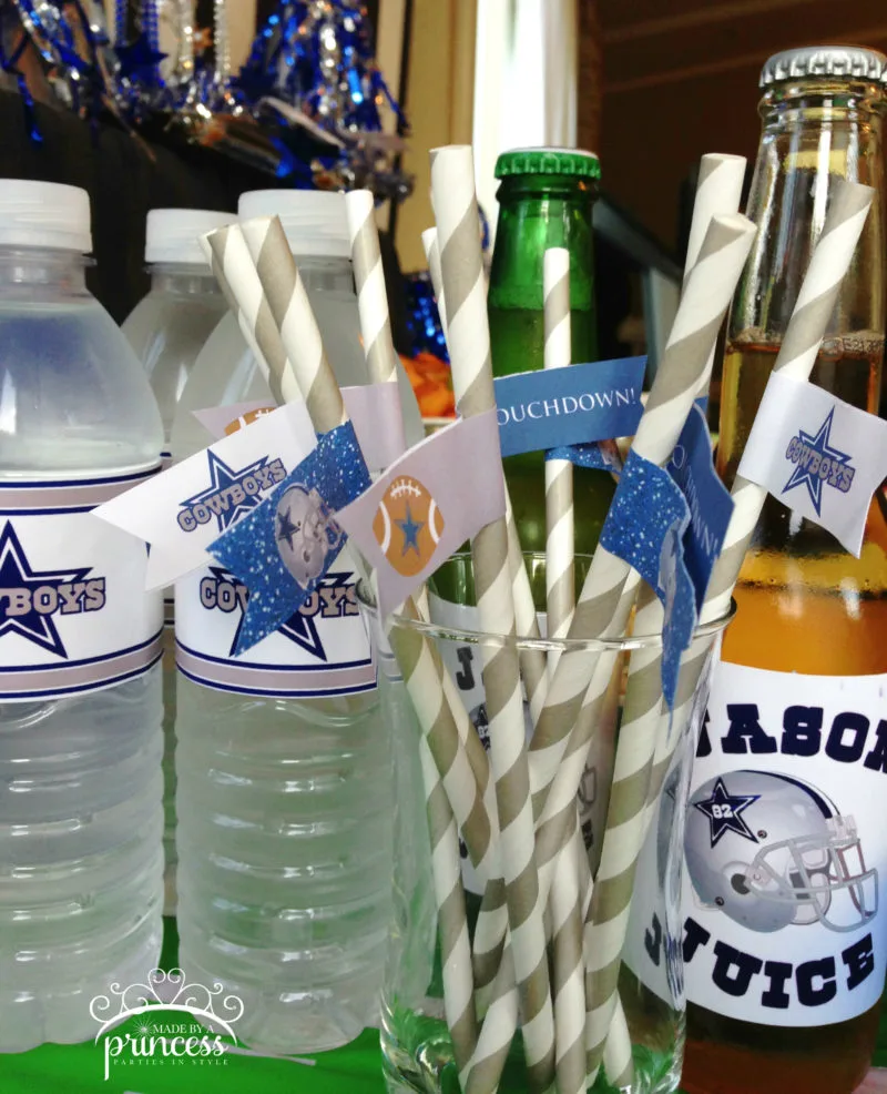 Printable Dallas Cowboys Water Bottle Labels Instant DIY