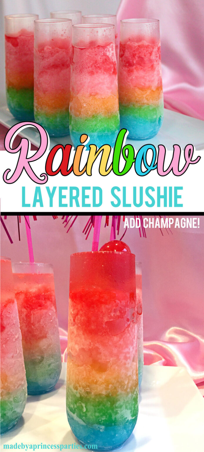 Rainbow Slushie Party Drink - Made by a Princess