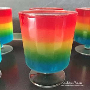 Unicorn Party Rainbow Jello Recipe - Made by a Princess