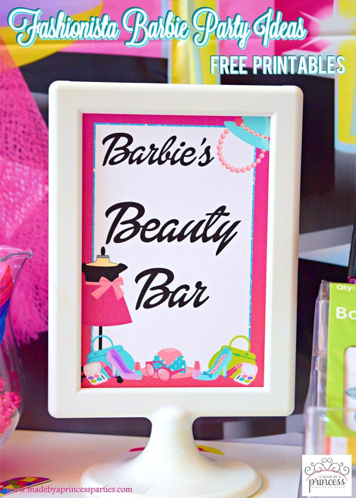 Barbie Birthday Cake Topper Digital File Printable DIY | Bobotemp