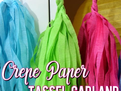 how to make garland with crepe paper