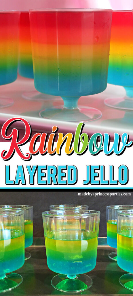 Unicorn Party Rainbow Jello Recipe - Made by a Princess